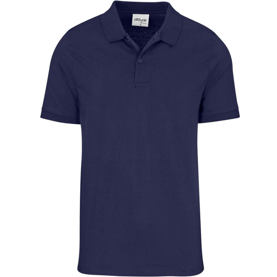 Mens Recycled Promo Golf Shirt Navy